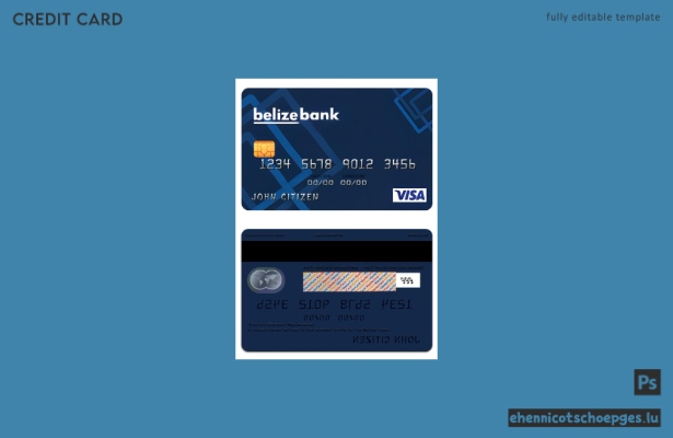 Belize Belize Bank Visa Classic Card – Beispielvorschau